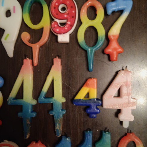 Lot of birthday number candles