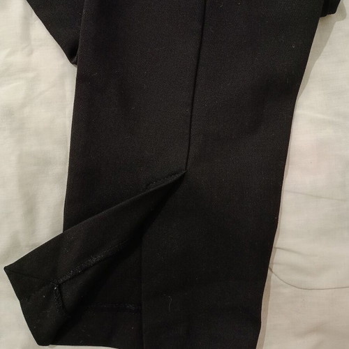 Zara pants medium black with side zipper and back slit like new