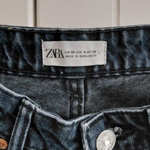 Denim pants Zara mom style dark blue like new