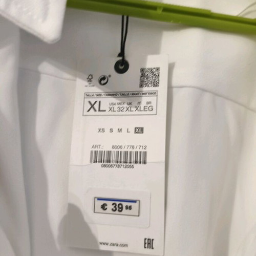 Zara top and skirt new, white set
