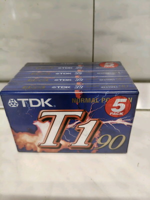 Κασέτες TDK T1 90 σφραγισμένες, πακέτο 5 τεμαχίων, καινούργιες