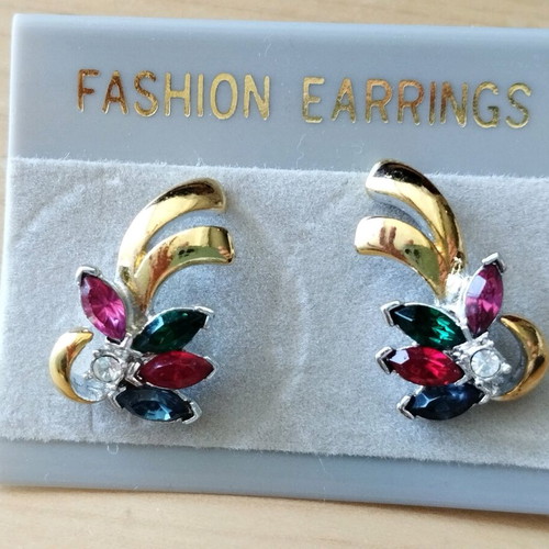 Earrings new, multicolored in original packaging