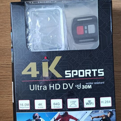 Action camera 4K used with many accessories