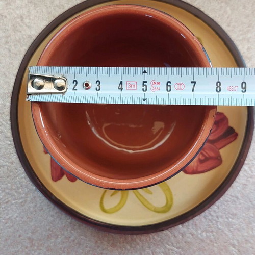 Clay coffee cups like new, set of 2 from Tinos