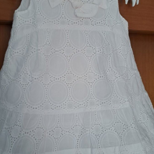 White Zara baby dress like new with diaper shorts 12-18 months