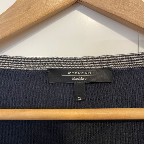 MaxMara blouse-cardigan used, dark blue with beige, size XL