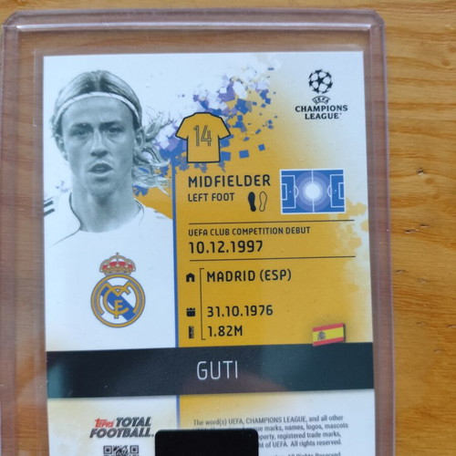 Topps Total Football Real Madrid Guti 99 card like new