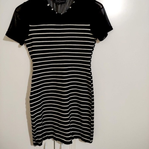 Jus d' Orange Paris vintage dress S/M, black and white