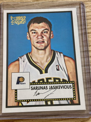 Κάρτα Sarunas Jasikevicius Pacers NBA Topps 2006 σαν καινούργιο, με υπογραφή
