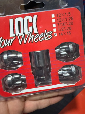 Security bolts M14x1.5 new with key and socket wrench