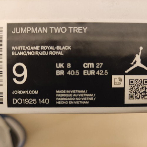 Nike Jumpman Two Trey Concord Royal basketball shoes new, size 42.5