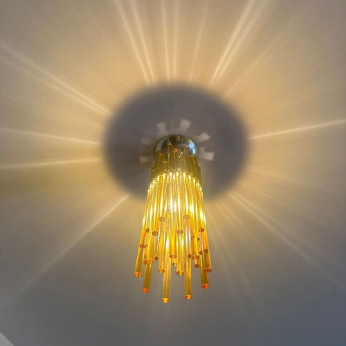Vistosi Diadema Murano glass chandeliers like new, set of 5