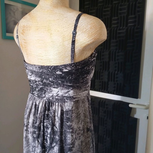 Ted Baker maxi dress like new, size S/M, gray with removable strap