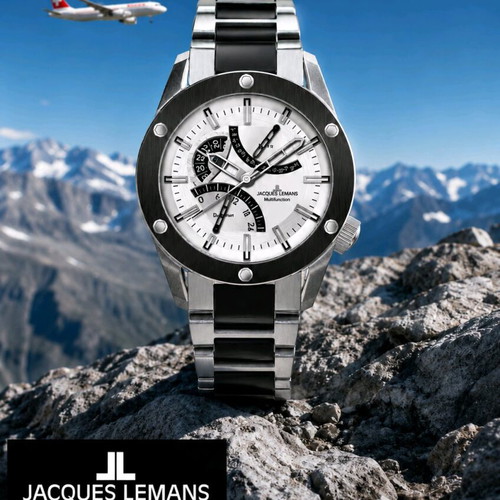 Jacques Lemans Liverpool GMT men's watch, Swiss cased, 10 ATM