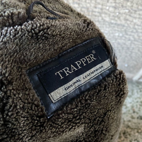 Trapper Leather Jacket like new, leather, size XL, black and brown