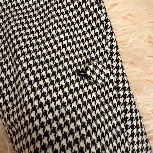 Zara houndstooth blazer with belt XS like new, black and white