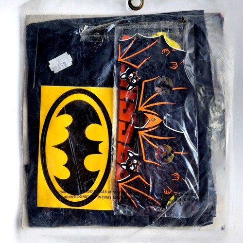 Batman vinyl cape new, 70s-80s carnival costume with mask
