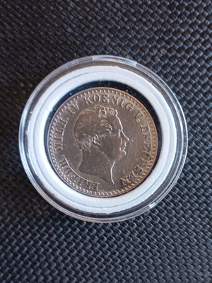 Silver coin Prussia two and a half groschen 1843 used