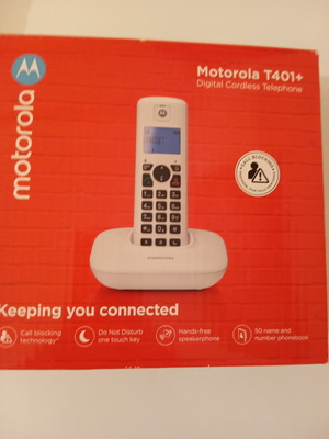 Motorola T401+ cordless phone white