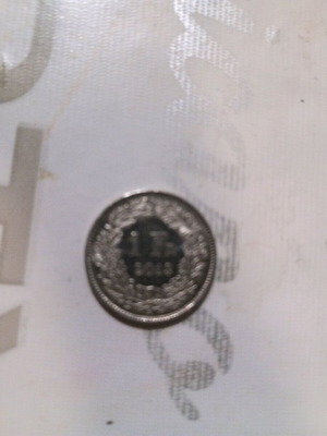 Swiss 1 franc coin new, copper-nickel alloy