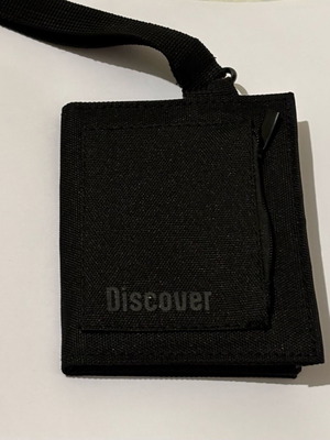 Discover men's wallet with strap, new, black