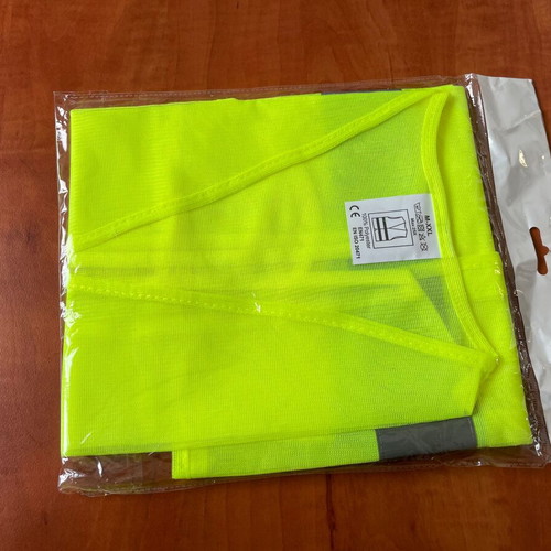 Safety vest with reflective strips new, yellow