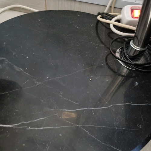 Floor lamp arc lamp like new with marble base