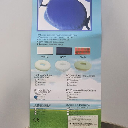 Med Star Seat Cushion Doughnut New, Blue