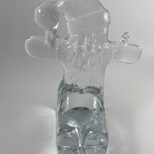 Kosta Boda Santa Claus candle holder by Bertil Vallien vintage new
