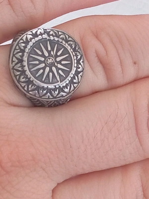 Vintage silver 925 ring with Vergina Sun new