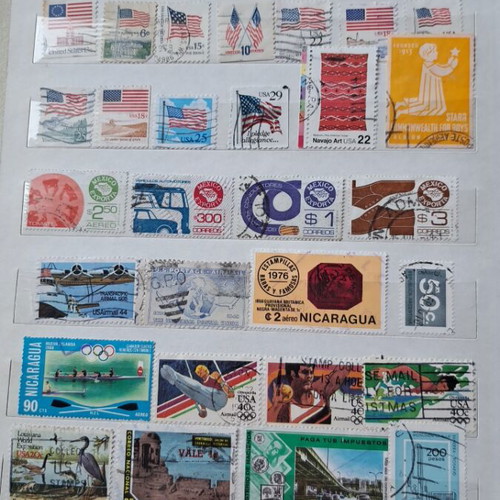 Album with foreign stamps like new