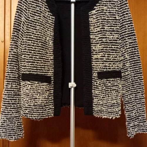 MNG jacket new, black and white tweed, size S-M