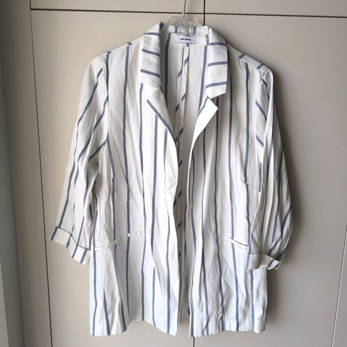 Pink Woman women's spring jacket like new, white striped