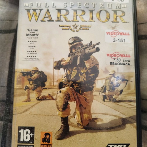 Full Spectrum Warrior PC game used, 3 CD