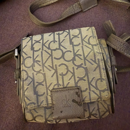 Calvin Klein small crossbody bag used, gray
