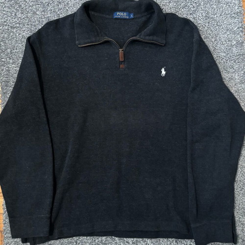 Polo Ralph Lauren Quarter Zip men's size Large black like new