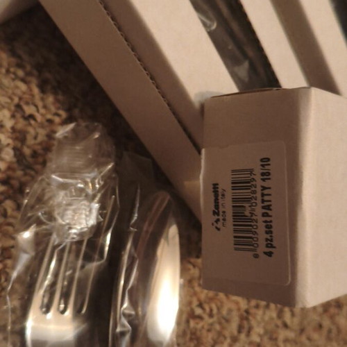 Zanetti Patty Cutlery Set 18/10 Stainless Steel 6 Sets 24 Pieces New