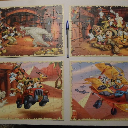 Disney children's puzzles used, pack of 12