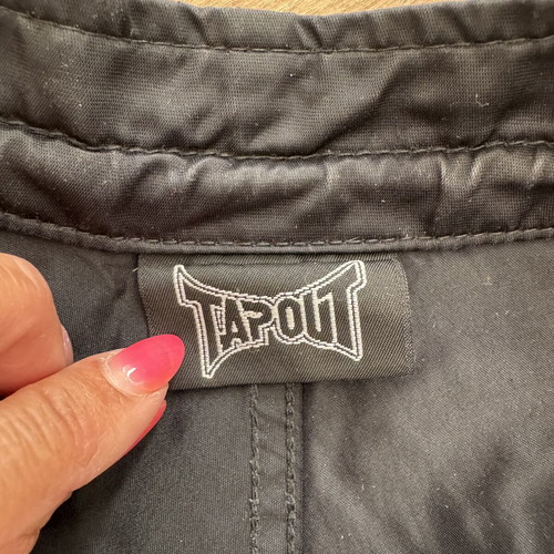 Tapout Swim Shorts XL used, black MMA UFC box shorts made in USA