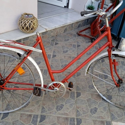 Vintage bicycle, red