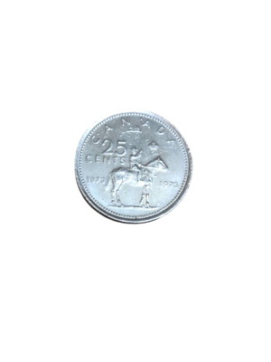 Σπάνιο νόμισμα Elizabeth σαν καινούργιο, Καναδάς 25 cents 1873-1973
