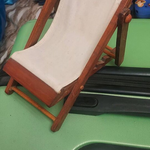 Wooden phone stand with fabric like new