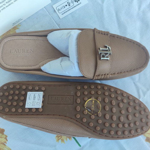 Ralph Lauren Backless Mules new, brown leather, size 39