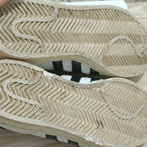 Adidas Superstar used athletic shoes, size 37.5, white