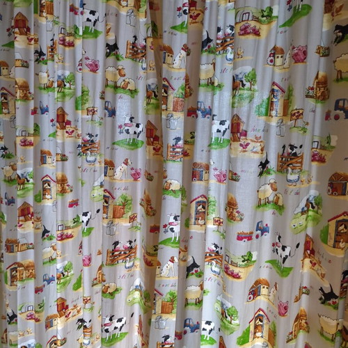 Children's curtains like new 1.5 m x 2.25 m cotton (AGROKTIMA) with tape