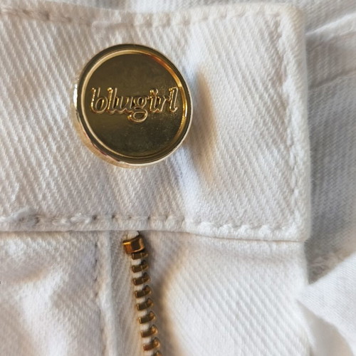 Blugirl Jean flare pants like new with gold details