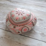 Handmade heart-shaped trinket gypsum handpainted bohemian style