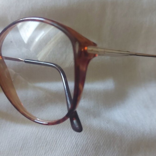 Vintage Optical Frame Brown Tortoiseshell With Gold Arms Like New