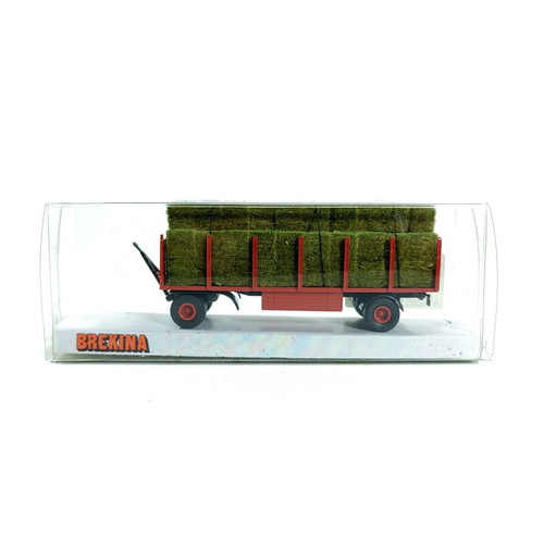 Brekina HO 1:87 Stake Trailer with Hay Load like new, Circus Krone