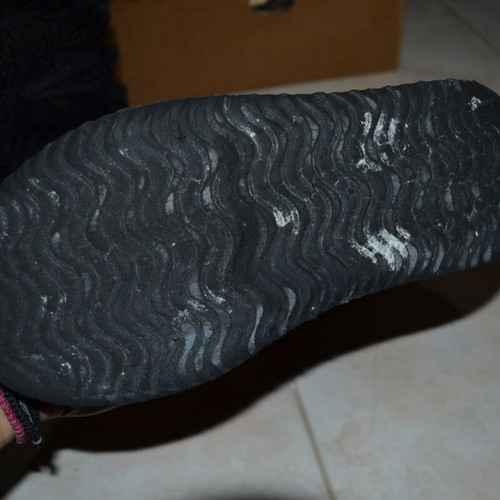 Black fur boots used, size 37